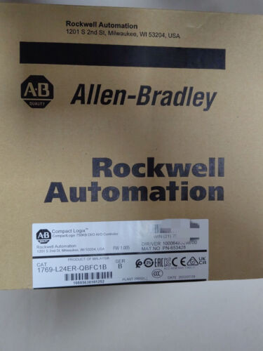 New Allen-Bradley Compactlogix A-B 1769-L24Er-Qbfc1B 750Kb Controller Ship