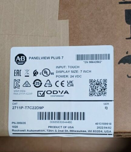 Allen Bradley 2711P-T7C22D9P Hmi Panelview Plus 7 Performance