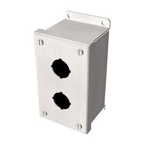 Pushbutton Enclosure, 2 Hole, 22Mm, 316L Ss