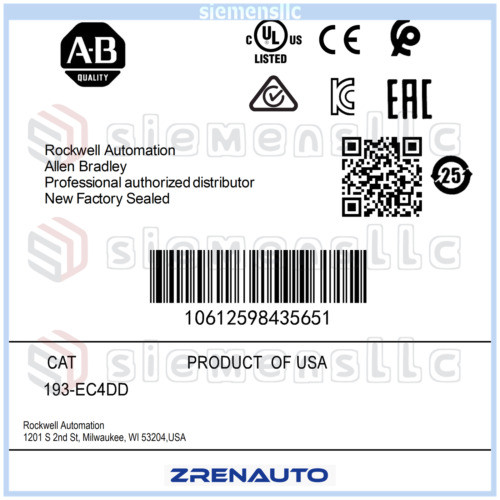 193-Ec4Dd Ab E3 Plus 9-45 A Current Relay Spot Goods  #Pl