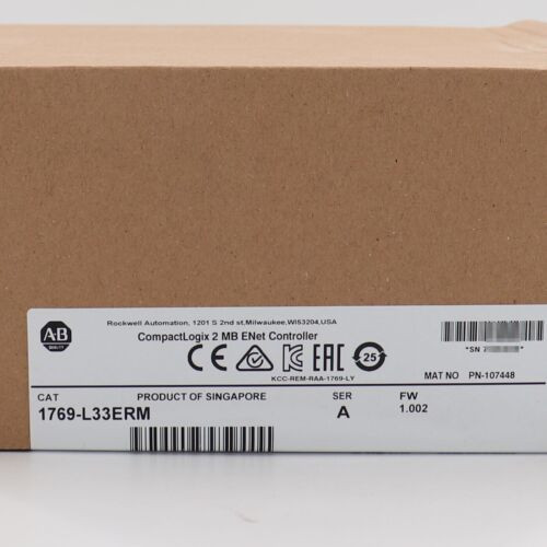 1Pc Ab 1769-L33Erm Ser A New Allen-Bradley Compactlogix 2 Mb Motion Controller