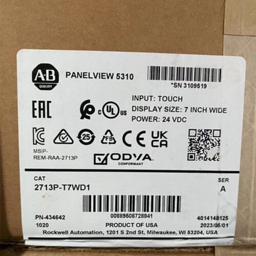 Allen Bradley 2713P-T7Wd1 Panelview 5310 Terminal 2713Pt7Wd1