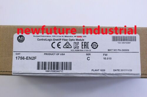 New Factory Sealed Ab 1756-En2F Ser C Controllogix Enet/Ip Fiber Optic Module