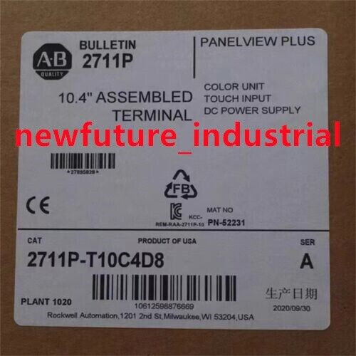New Factory Sealed Ab 2711P-T10C4D8 Ser A Panelview Plus Assembeled Terminal