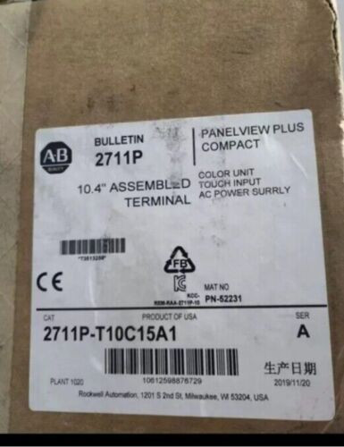 1Pc Allen Bradley Panelview Plus Terminal 2711P-T10C15A1 Brand New