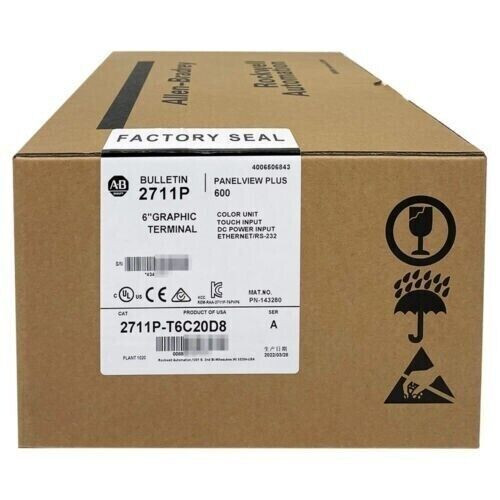 New Allen-Bradley 2711P-T6C20D8 Panelview Plus 6 Graphic Terminal 2711Pt6C20D8