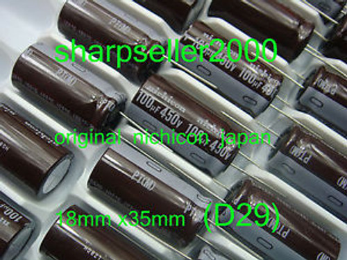 50pc 450V 100uF 18x35 PT(M) Electrolytic Capacitors nichicon Japan 100UF