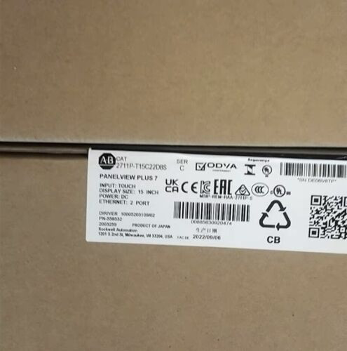 Allen-Bradley 2711P-T15C22D8S Hmi Panelview Plus 7 Touchscreen Ab 2711Pt15C22D8S