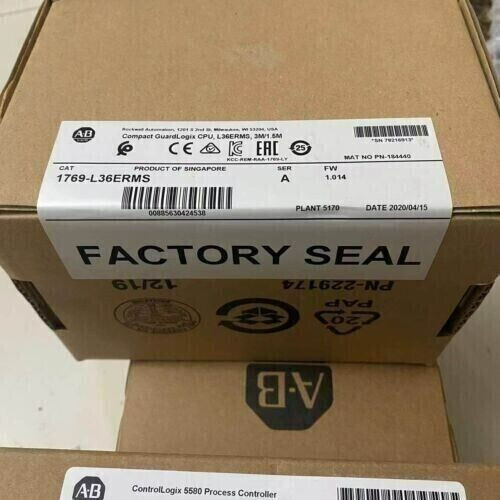 New Factory Sealed Ab 1769-L36Erms /A Compactlogix 3Mb Motion 1769L36Erms