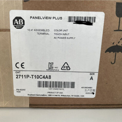 Allen-Bradley 2711P-T10C4A8 Ser A Panelview Plus, 10.4" Terminal Screen
