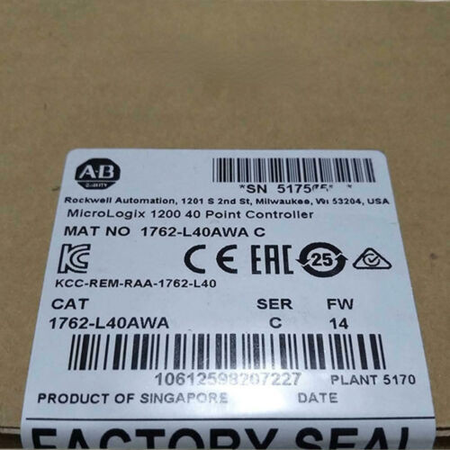 New Allen Bradley 1762-L40Awa  Micrologix 1200 40 Piont Controller