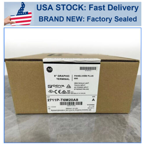 2711P-T6M20A8 New Allen Bradley 2711P-T6M20A8 Panelview Plus 6" Touch Screen Us