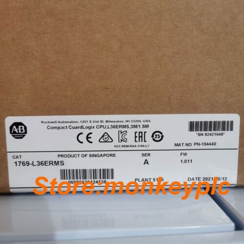 New Sealed Allen-Bradley 1769-L36Erms Ser A Compactlogix 3Mb Motion Controller