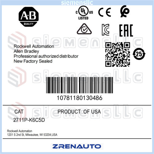 2711P-K6C5D Allen Bradley Panelview Plus Terminal Spot Goods #Pl