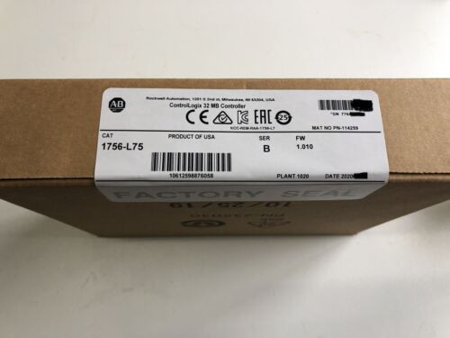 New Sealed 1756-L75 Series B Control Logix5575 Controller Plc 32Mb Processor