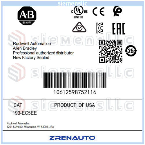 193-Ec5Ee Ab E3 Plus 18-90 A Overload Relay Spot Goods  #Pl