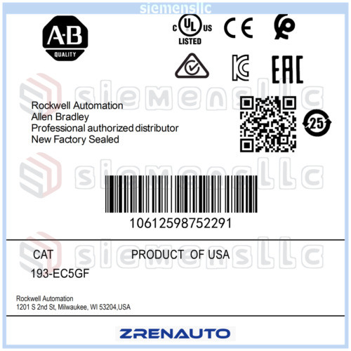 193-Ec5Gf Ab E3 Plus 42-210 A Overload Relay Spot Goods  #Pl