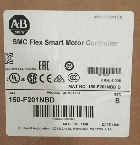 Allen-Bradley 150-F201Nbd Softstarter Smc-Flex Solid State Smart Motor Controlle