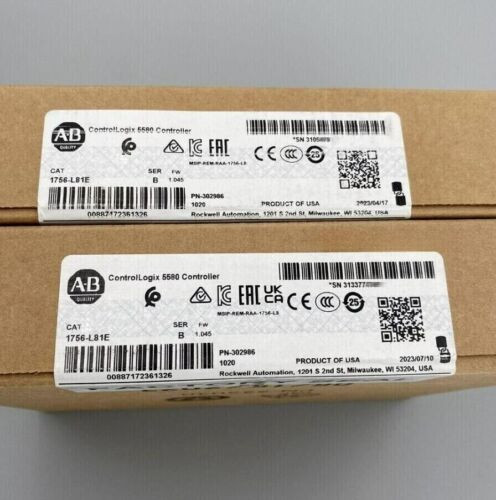 100% New Allen-Bradley 1756-L81E Controllogix 5580 Controller Processor