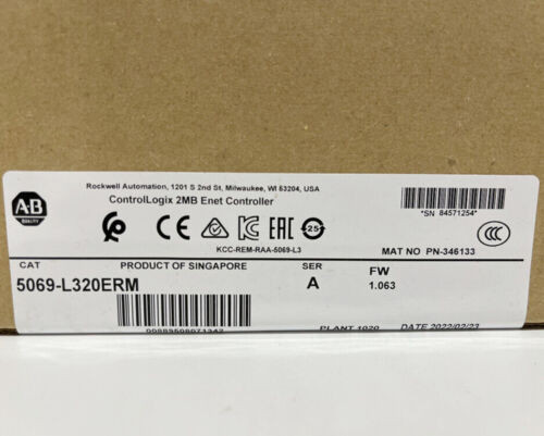 New Ab Allen Bradley 5069-L320Erm Allen Bradley Compactlogix 5380 Controller