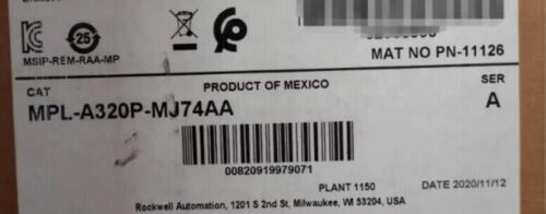 1Pc Brand New Allen-Bradley Mpl-A320P-Mj74Aa  Mpla320Pmj74Aa Us