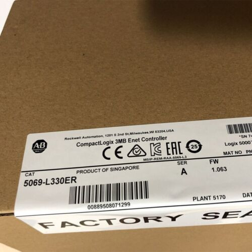 2022 New 5069-L330Er Allen-Bradley Compactlogix 3Mb Enet Controller 5069L330Er