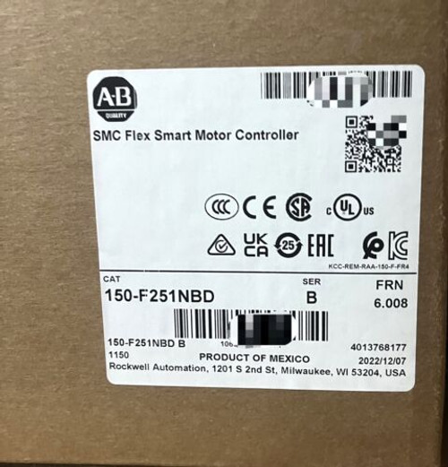 Allen Bradley 150-F251Nbd Ab 150-F251Nbd Smc Flex Smart Motor Controller Sealed