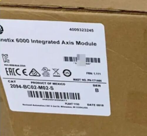 New Factory Sealed Ab 2094-Bc02-M02-S Ser B Kinetix 6000 Integrated Axis Module