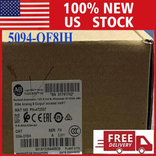 New Sealed Allen-Bradley 5094-Of8Ih Flex 5000 I/O Analog 8 Output 5094 Of8Ih