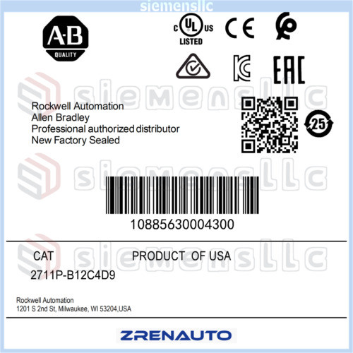 2711P-B12C4D9 Allen Bradley Panelview Plus Terminal Spot Goods #Gq