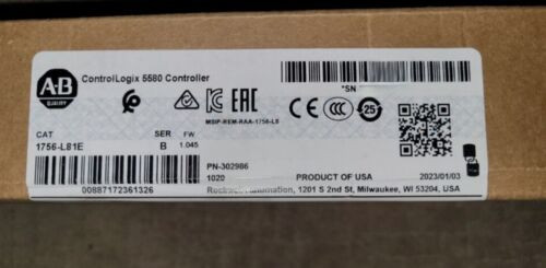 Allen-Bradley 1756-L81E Controllogix 5580 Controller New Sealed