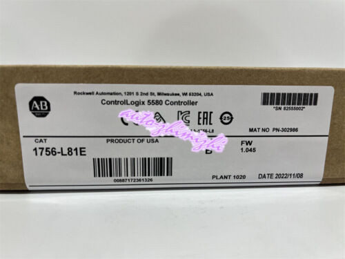 New Factory Sealed Allen Bradley 1756-L81E  Controllogix 5580 Controller