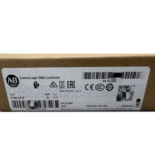 1Pcs New Sealed Ab 1756-L81E B Controllogix 5580 Processor 3Mb 1756L81E
