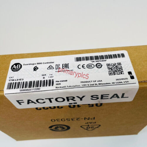 Factory Sealed Allen-Bradley 1756-L81Es Ser B Guardlogix 5580 Controller