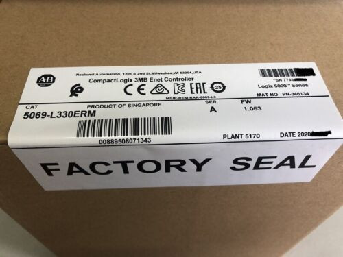Ab 5069-L330Erm Compactlogix 3Mb Enet Motion Controller Brand New Sealed