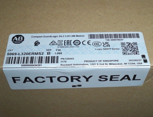 Sealed Allen Bradley 5069-L320Erms2  Guardlogix 5380 Safety Controller New