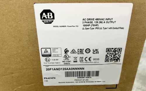 1Pc Allen Bradley New Sealed 20F1And125Aa0Nnnnn Module