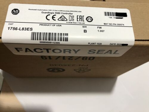 Allen Bradley 1756-L83Es Guardlogix 5580 Controller New Sealed