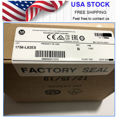 1756-L82Es New Allen Bradley 1756-L82Es /B Guardlogix Logix 5580 Controller 5Mb