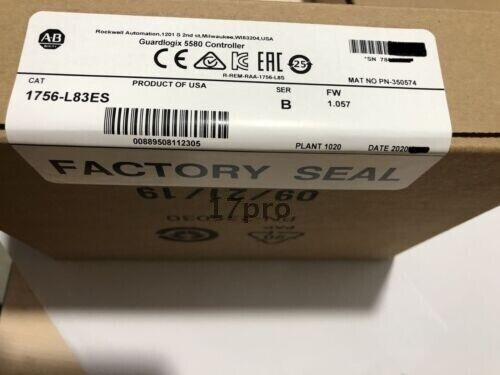New Sealed Allen Bradley 1756-L83Es Guardlogix 5580 Controller