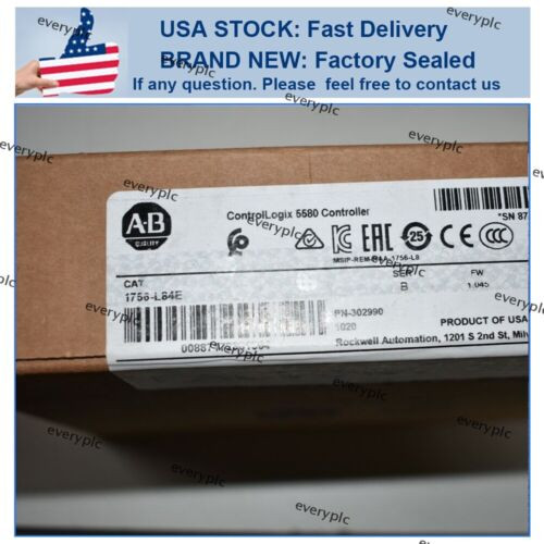 New  Allen Bradley 1756-L84Es Guardlogix Controller Ser B  1756L84Es