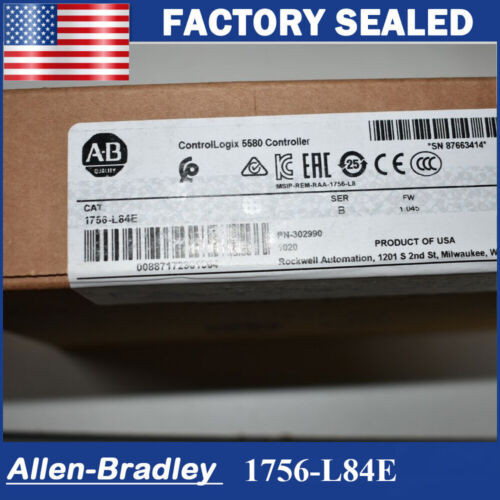 Allen-Bradley 1756-L84E Controllogix Logix5580 Processor 20Mb Ser-B