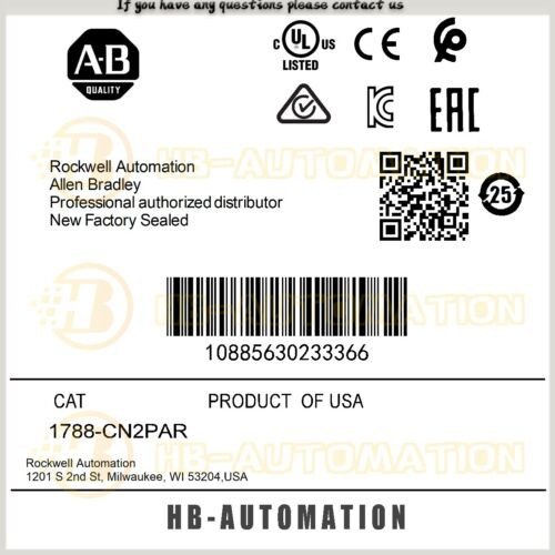 1788-Cn2Par Allen Bradley 1788 Red Cnet To Profibuspa Linking Dev #Zypl