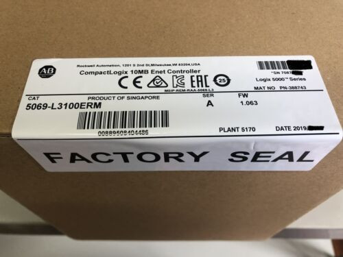 5069-L3100Erm /A Compactlogix 10Mb Enet Motion Controller Processor New In Stock