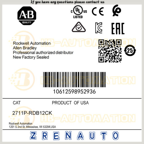 2711P-Rdb12Ck Allen Bradley Panelview Plus Display Module Spot Goods #Cgpl