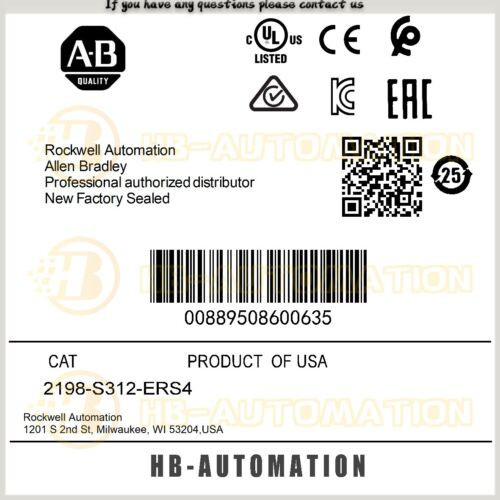 2198-S312-Ers4 Allen Bradley Kinetix 5700 Single Axis Inverter #Zypl