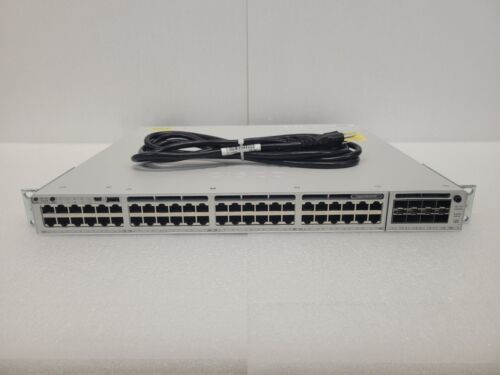 Cisco C9300-48P-A Network Advantage 48 Port Gigabit Poe+ Switch W/ C9300-Nm-8X