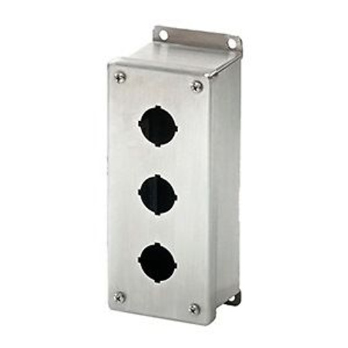 Pushbutton Enclosure, 3 Hole, 22Mm, 316L Ss