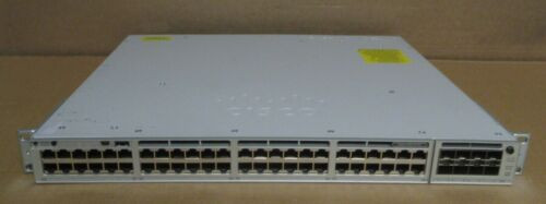 Cisco Catalyst C9300-48P-E 48-Port Poe+ L3 Rj-45 Network Switch + C9300-Nm-8X