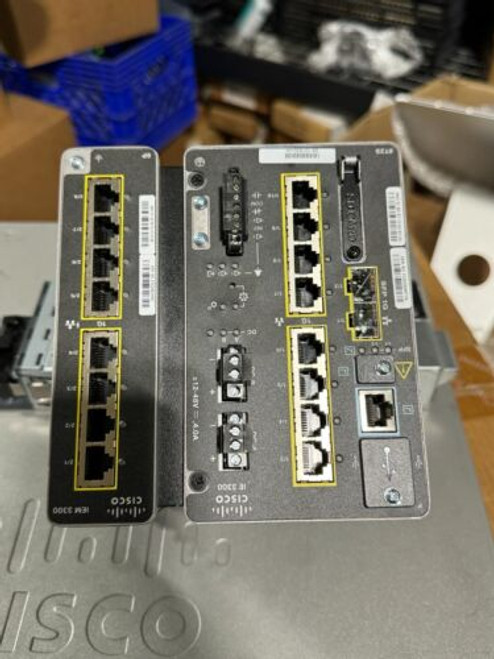 Cisco Ie-3300-8T2S-E   Industrial Ethernet Switch  With Iem-3300-8P  Exp.Mod.